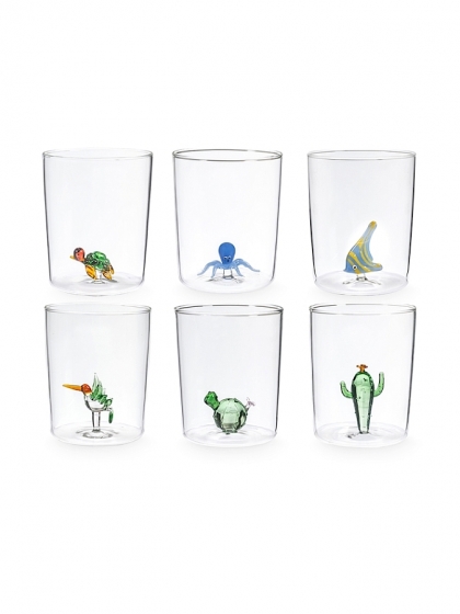H&H, 6 bicchieri miniatura animali 3D